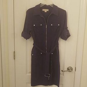 Michael Kors Purple Dress Silver Hardware